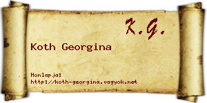 Koth Georgina névjegykártya